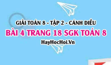 Bài 4 trang 18 Toán 8 Tập 2 Cánh Diều